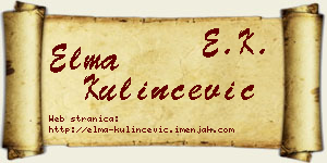 Elma Kulinčević vizit kartica